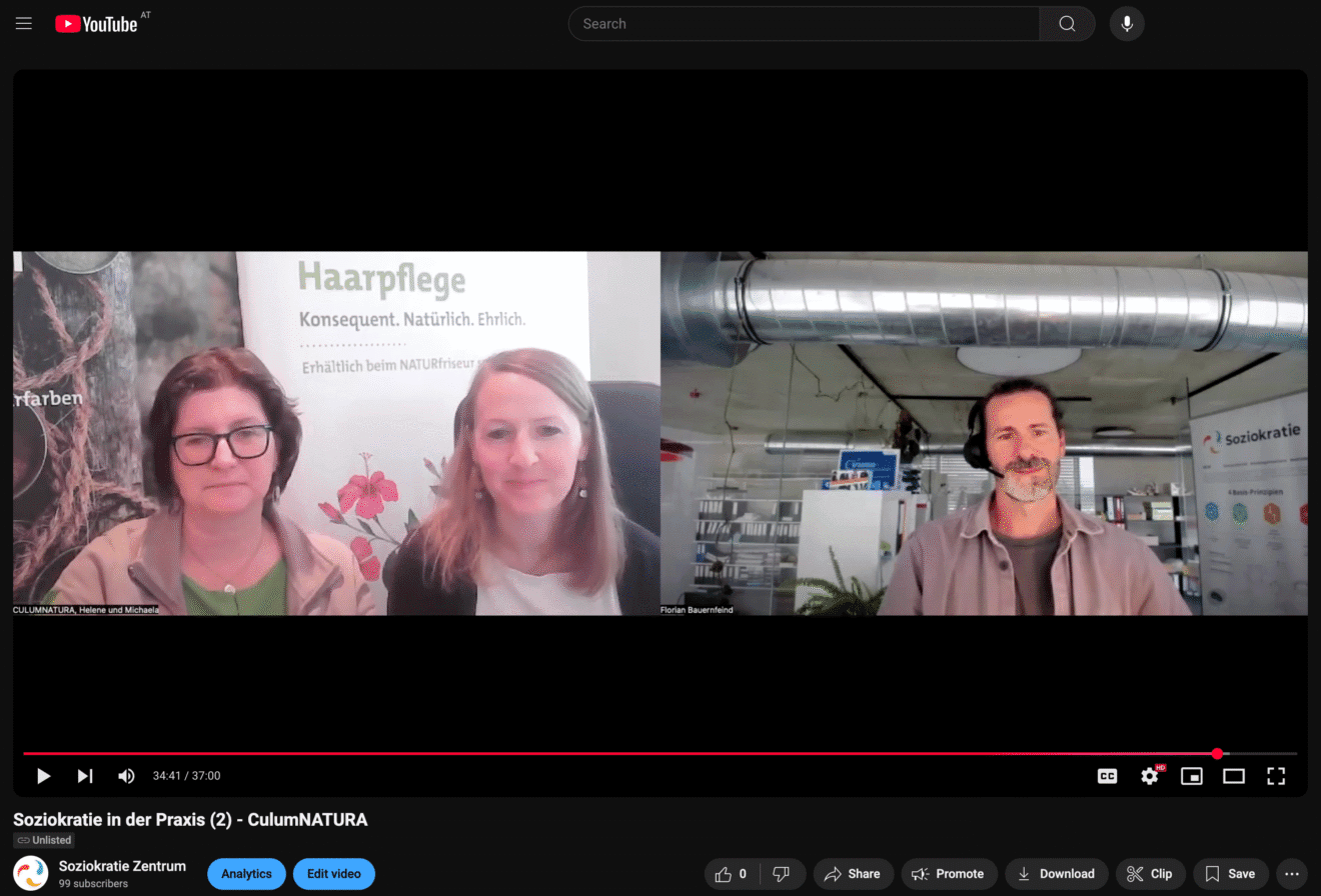 Videopodcast Soziokratie in der Praxis – CulumNATURA
